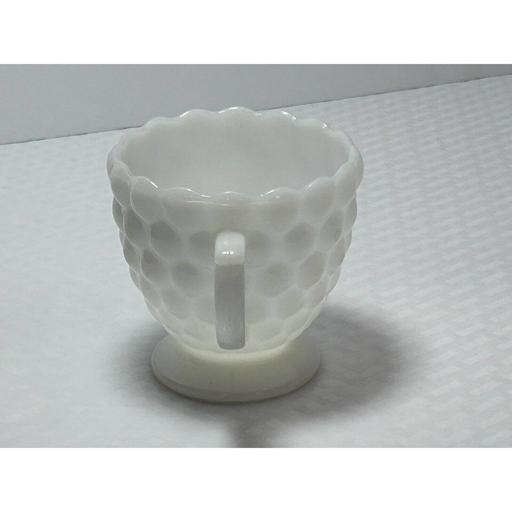 Vintage Anchor Hocking Hobnail Milk Glass Sugar Bowl - Picture 4 of 10